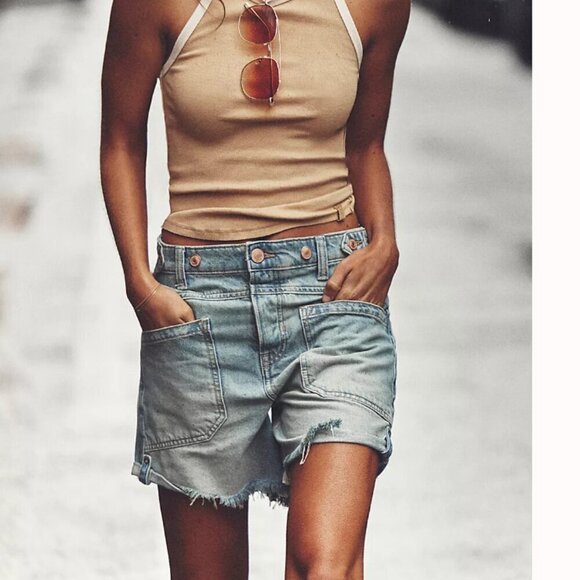 NWT Free People Palmer Shorts in La La Land - Picture 4 of 9